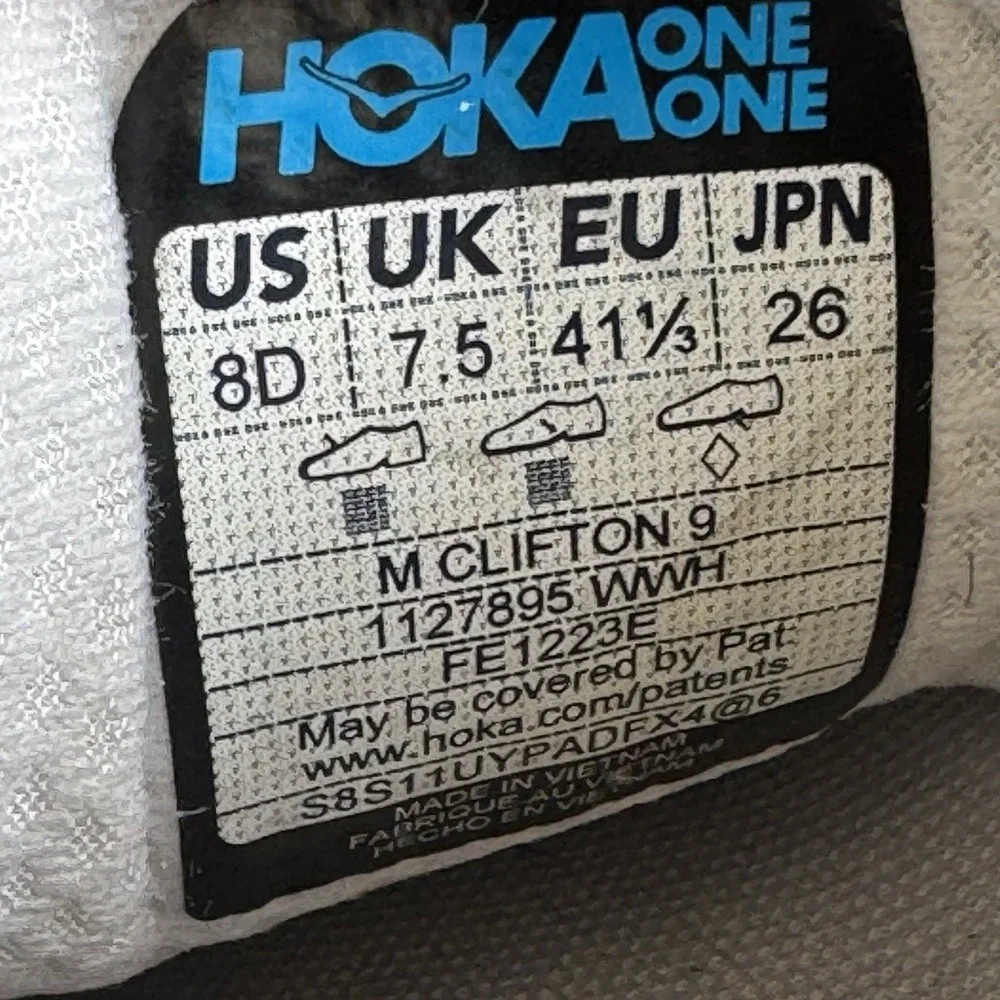 Hoka One One size hoka